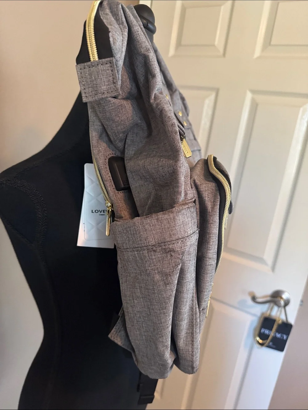 Lovevook Gray Women's Laptop Backpack Tote BNWT
